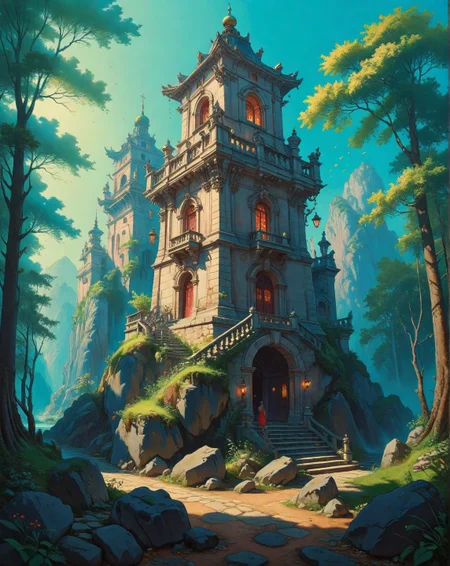Renaissance style, Baroque, anime artwork Andreas Achenbach (Nordic realism), Ancient beech forest with emerald undergrowth, frost-heaved stones, napoleonic-era signal tower,chamois leaping.,
<lora:Wild_Anime_2025:0.7>,
<lora:风格:0.7> style4,
<lora:extremely_detailed:0.7> extremely detailed ,
<lora:aidmaImageUpgraderSDXL-v0.3:0.5> aidmaImageUpgrader,
<lora:add-detail-xl:0.7>,
<lora:HyperdetailedColoredPencilIl:0.3> ArsMJStyle, Colored pencil hyperdetailed realism, . anime style, key visual, vibrant, studio anime, highly detailed, Fantasy painting art style, imaginative, dynamic composition, professional-grade execution, creates immersive world and landscape, painterly, epic, magical, dramatic, exuberant, grandeur, baroque art, oil painting art style from Renaissance period, masterful composition, Renaissance mood, renaissance oil painting, brush strokes, Realistic, perspective, light and shadow, religious or mythological themes, highly detailed