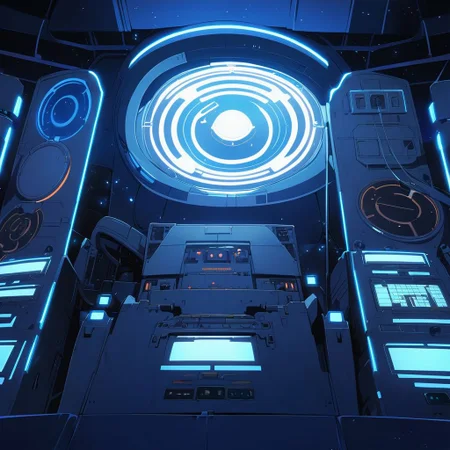 no characters, space ship, control panels, buttons, anime illustration, (Naoko Takeuchi: 1.3), (Perfect Blue: 1.2), masterful lighting, 90s anime, 8k uhd