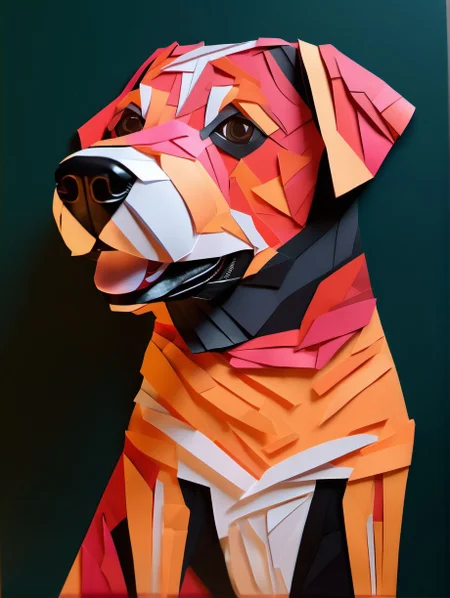 A dog in the PaperCutout style <lora:sdxl-PaperCutouts-Dreambooh:1>, Very detailed, clean, high quality, sharp image