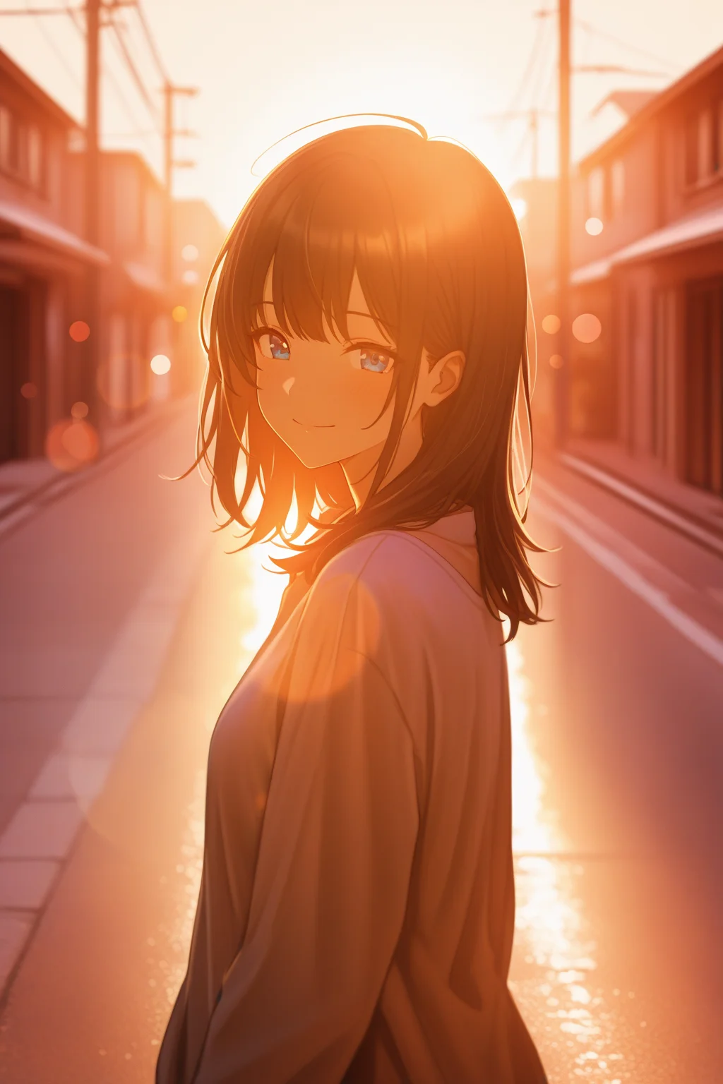 masterpiece, best quality, absurdres, safe
1girl, sunset, looking at viewer, smile, street,
backlighting, bokeh, lens flare
<lora:backlighting_il_2_d16:1>