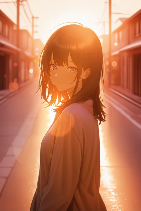 masterpiece, best quality, absurdres, safe
1girl, sunset, looking at viewer, smile, street,
backlighting, bokeh, lens flare
<lora:backlighting_il_2_d16:1>