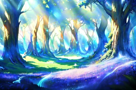 (masterpiece:1.4), 4K8K, (anime style), (high shutterspeed:1.4), (sharp edges),
SyFyEye1, FanFo, from far,
A girl leaning against a big old tree, sitting and sleep, (solo),
Fantastic Forest at fantasy, Fantastic, Lazuli color,
