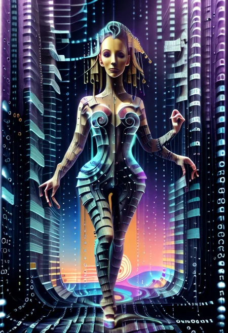 score_9, score_8_up, score_7_up, score_6_up, derpibooru_p_95, 
codeandigital, ,  matrix, matrix codes,,  ai, ai consciousness,, digital world, digital, science fiction,
codeandigital, 1girl, solo, standing, full body, ass, from behind, high heels, bodysuit, building, city, cyberpunk, blue theme, digital world, digital, science fiction, subnet, digital space, matrix codes, matrix, 3d, 3d models, ai, ai consciousness, ai human, digital prison, 
 sky, no humans, night, glowing, building, star \(sky\), scenery, starry sky, city, cityscape, city lights, purple theme, digital world, digital, science fiction, subnet, digital space, digital sectioning, digital circuit, cyberpunk, architecture,