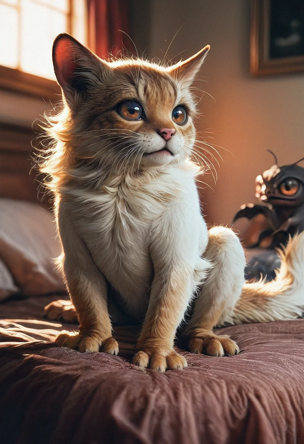 masterpiece, best quality, amazing quality, realistic, realistic, cute, creature, furry, rim lighting, film grain, <lora:zy_illustrious_Realism_Enhancer_v1:0.9>