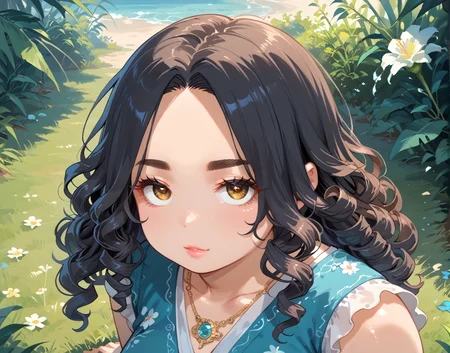 PonyScores7, source_anime, ah1, IllustriousQual, <lora:natsumi_style:0.5>, <lora:by_usakun-pony:0.4> by usakun, <lora:Akina_Bbw_Style_-_PonyXL:0.2> AkinBw
BREAK (boho fashion style, inspired by bohemian and hippie aesthetics, characterized by free-spirited and eclectic clothing choices, features flowing fabrics, floral prints, and ethnic-inspired details, promotes individuality and self-expression, embraces a laid-back and carefree attitude)
BREAK 1girl, mature female, (round face:1.2), (thick eyebrows:1.3), (curvy), round-chin, caucasian, (plump face), <lora:Round_face:0.2>, <lora:ETO_OCPonyXL:0.3> eto_oc, skindentation, (plump), thick thighs, wide hips, busty, voluptuous, lips, <lora:venus body PonyXL:0.3>, <lora:shinyskin2:0.2> glistening skin
BREAK  (((curly hair), long hair, (black hair:1.4), (parted hair:1.7), messy hair, kinky curls, <lora:hairdetailpxl:0.2> hairdetailpxl))
BREAK ((brown eyes), (colorful eyes), (downturned eyes:1.4), <lora:expressive eyes:0.2> expressive eyes, <lora:eyedetailpxl:0.2> eyedetailpxl, <lora:Eyes_High_Definition:0.2> EyesHD)
BREAK ((rolling eyes,  <lora:Expressive_H:0.2> Expressiveh, <lora:Emotional_Anime_Expressions_PonyXL_Concept:0.2> emotional, <lora:Best_Facial_Expression_LoRA_PONY:0.2>, looking at viewer, <lora:Detailed expressive EXEV style -XL Pony V1.0:0.2> FaceDetail))
BREAK ((Bioluminescent tendrils extend from her palm, glowing softly as her fingers gently move through the air))
BREAK neutral gray vibrant turquoise midi dress with white ankle boots
BREAK (((a post-apocalyptic world ruled by robots)))
BREAK <lora:xl_more_art-full_v1:0.2>, <lora:aesthetic_anime_v1s:0.2>, <lora:EpicF4nta5yXL:0.2>, <lora:detailxl:0.2> detailxl, <lora:Fant5yP0ny:0.2>, best quality, amazing quality, best aesthetic, absurdres, illustration, Volumetric_Lighting, ultra-detailed, very aesthetic, intricate details, 8k, masterpiece, best_quality
BREAK Stable_Yogis_PDXL_Positives, AS-Adult, <lora:Complicated fantasy portrait - XL Pony V2.0:0.2>, bad-hands-5, <lora:HDA_Detailer:0.3>, HDA_FatGirlXL