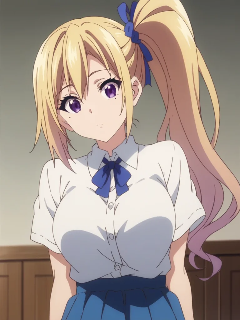 score_9, score_8_up, score_7_up, source_anime,masterpiece,best quality,highres,absurdres,official art,official style,source_anime,anime screencap,anime coloring,megami magazine,anime,animated,explicit,
portlait,
<lora:kawakami_mai:1> kawakami mai, blonde hair,purple eye,mole under eye,side ponytail,large breasts,