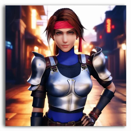 Ultra realistic extremely beautifully detailed 8k picture of a gorgeous sexy woman ff7 jessie <lora:ff7 jessie:1> exploring a magical village at night looking for a boyfriend, extremely detailed eyes mouth and facial features, gorgeous breathtaking composition and epic cinematic lighting