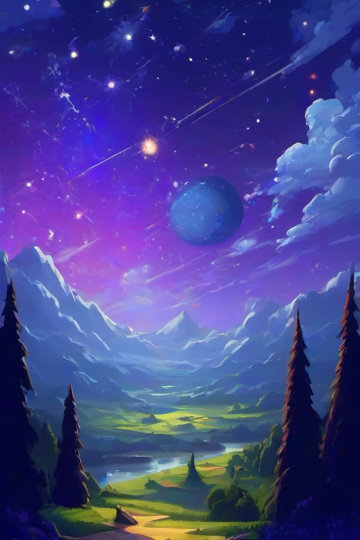 masterpiece high quality
<lora:PE_ToonLand:1> PEToonLand
galaxy,stars,planets,meteor shower