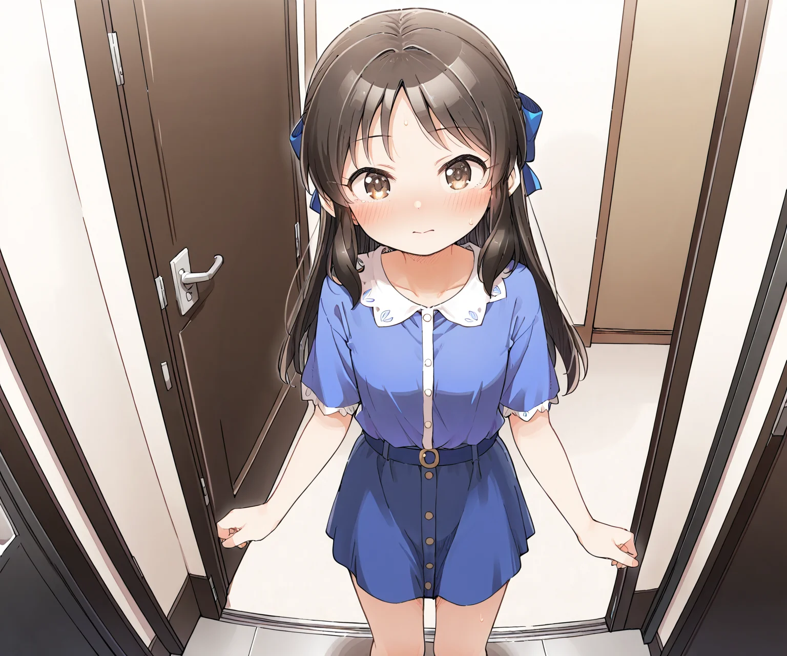 masterpiece, best quality, amazing quality, sfw, 1girl, solo, shirt, skirt, looking at viewer, tachibana arisu, <lora:kusakashi style ILL-v2:1.2> kusakashi