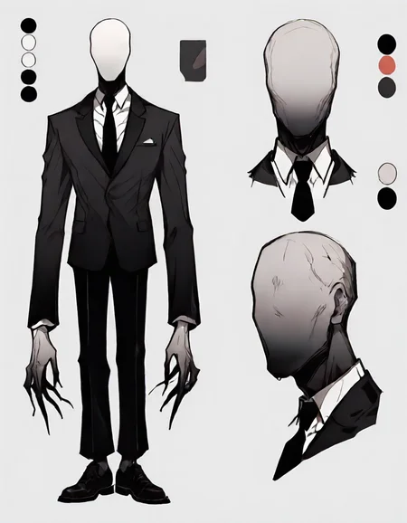 <lora:slenderman-10:1> slenderman, necktie, formal, 1boy, solo, faceless, , white hands, standing behind night, horror scene, dark scene, night time, fog, <lora:CharacterDesignIllustrious_Concept:1> CharacterDesignIllustrious, , , reference sheet, simple white background, (color guide:1.2), (multiple views), (full body), dynamic pose, score_9, score_8_up, score_7_up, lots of details, highly detailed, detailed shading, detailed ambient light, detailed background, masterpiece,, score_9, score_8_up, score_7_up,, detailed shading, detailed ambient light, detailed background, masterpiece,, score_9, score_8_up, score_7_up, masterpiece, best quality