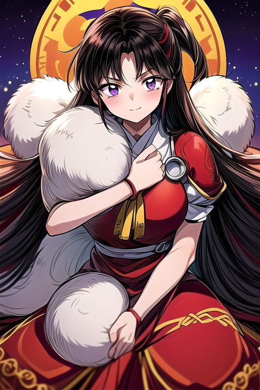 2girls, orphan,  best quality 1girl Setsun4 solo long hair,  (night time) forest background black hair very long hair purple eyes multicolored hair armor (fur trim) (medium body),<lora:EMS-179-EMS:0.800000>,<lora:EMS-293862-EMS:0.800000> bow, hair_bow, hair_tubes, red_bow, brown_hair, long_hair, bangs, ascot, frilled_bow, yellow_ascot, blush, smile, hair_between_eyes, athletic, armor, miko, ,(((intricate outfit,intricate clothes,embroidered outfit,ornate outfit,embroidered clothes,ornate clothes))), laying down, lying down