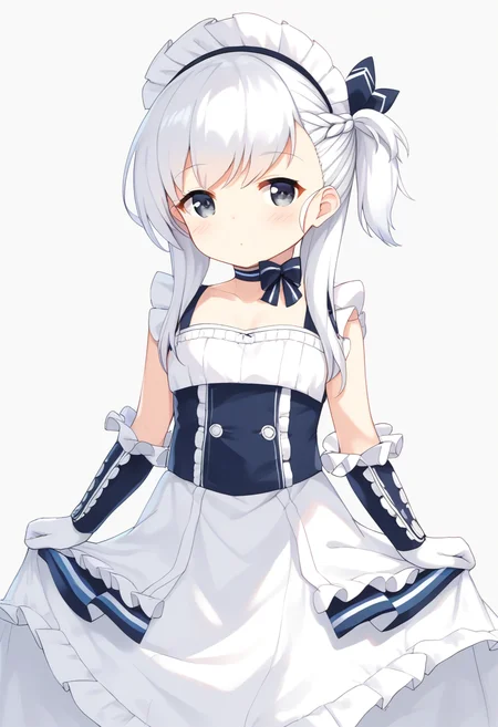 <lora:little_bel_XL_pony_bf16_v1:1>little bel \(azur lane\), 1girl, maid, BREAK score_9, score_8_up, score_7_up, BREAK source_anime, best quality, masterpiece, uncensored,<lora:sdxl_lightning_4step_lora:1>(clear eyes:1.2),zPDXLpg,rating_explicit,(4 finger:0.5),