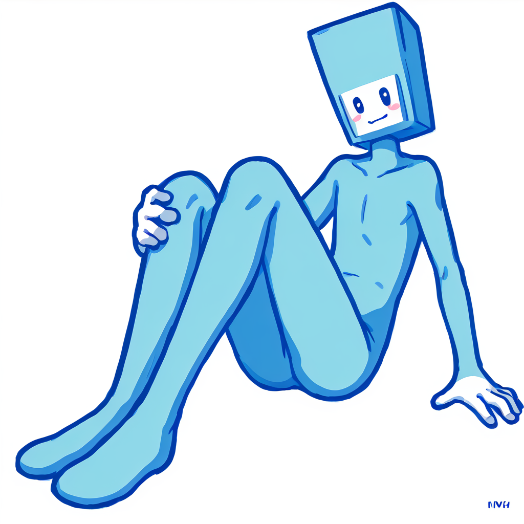 solo, (thick lineart:1)
 <lora:KirbyJP:1>
<lora:Paddler:1> no humans, colored skin, blue skin