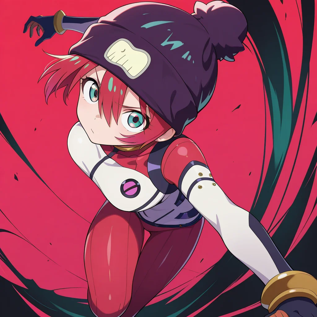 amate yuzuriha,1girl,solo,looking at viewer,
amate yuzuriha\(pilot suit\),beanie,
dynamic pose,
masterpiece,best quality,amazing quality,very aesthetic,absurdres,
