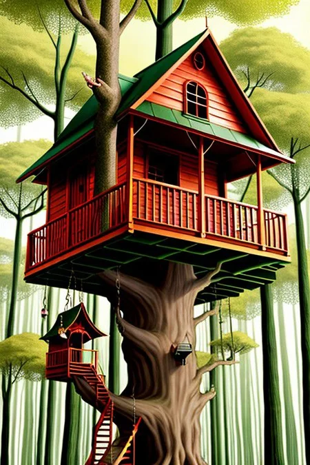 tree house <lora:surrealismai_128:1> surrealismai