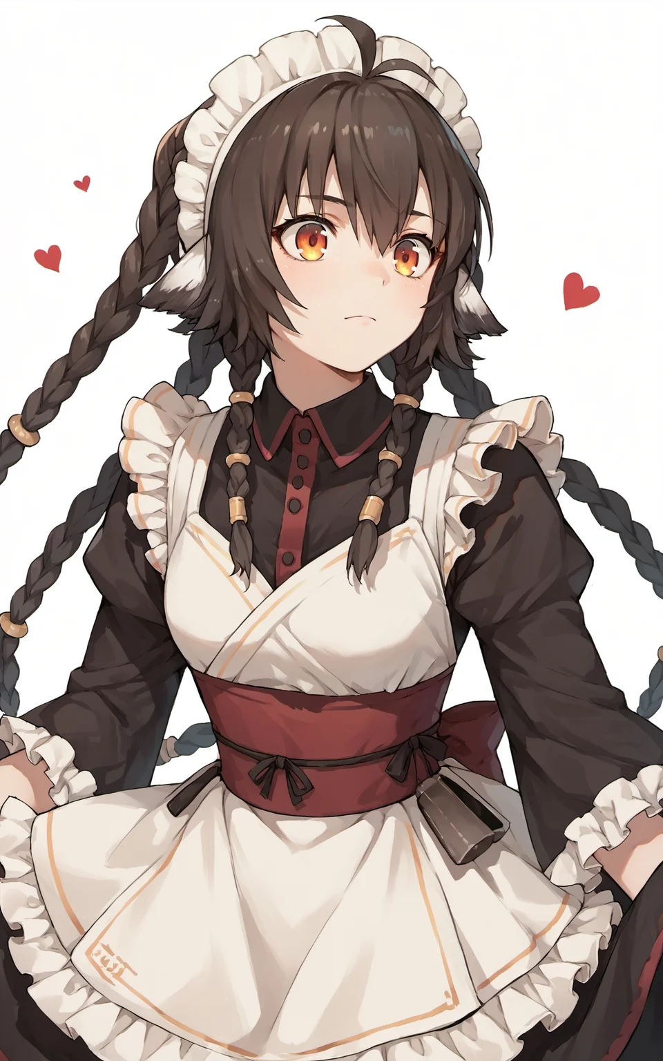 score_9,score_8_up,score_7_up,score_6_up,score_5_up,score_4_up,source_anime,1girl,<lora:anjuutawarerumono_pony:0.8>,anju \(utawarerumono\),anju_maid,