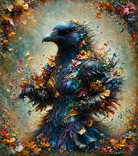 cinematic still novuschroma06 style, Corvidfolk, dancer, beautiful with flowers, dancing, looking at viewer, ral-drptpl, ral-dissolve, damagedphoto, vignette, border, tape, corners, edges . emotional, harmonious, vignette, 4k epic detailed, shot on kodak, 35mm photo, sharp focus, high budget, cinemascope, moody, epic, gorgeous, film grain, grainy, novuschroma06 style, Corvidfolk, dancer, beautiful with flowers, dancing, looking at viewer, ral-drptpl, ral-dissolve, damagedphoto, vignette, border, tape, corners, edges, bright, colorful, alive, color, illuminated, vivid, fine detail, polished, intricate, amazing light, symmetry