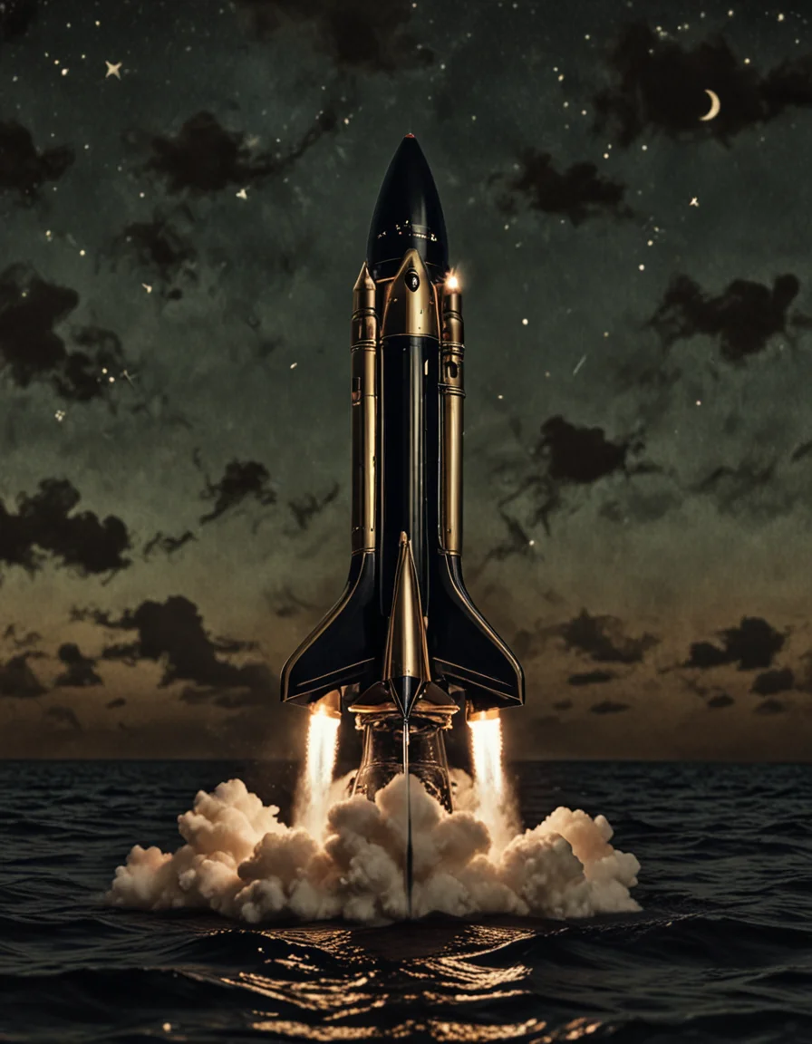 novuschroma78 style View of DelftNocturne in Black and Gold: The Falling Rocket <lora:novuschroma78 style:1>, <lora:sdxl_lightning_8step_lora:1>