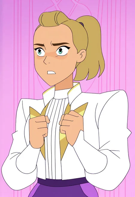 Spopstyle, upper body shot, CHAdora, ADOHair Style, OW Outfit, simple background,
BREAK
Determined: Intense gaze, clenched fists, and a firm expression, showcasing unwavering resolve and focus