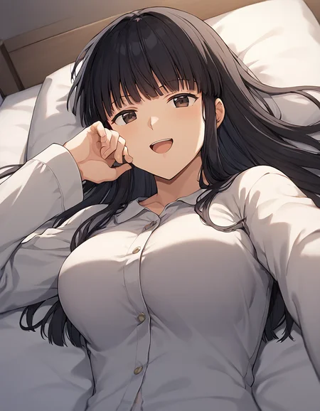 score_9, score_8_up, score_7_up, source_anime,kikyou,1girl,black hair, long hair, large breasts ,long sleeves, <lora:kikyou pony:1>
BREAK
pajamas, lying on bed,nigth,bedroom, darkness,from below, looking at viewer, on stomach, open mouth, smile, talking,upper body, <lora:strong rim lighting:0.6>,strong rim lighting