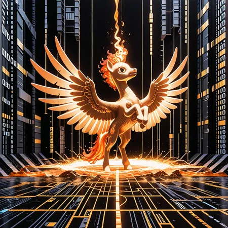 detailed, realistic, 8k uhd, high quality, source anime, illustration, masterpiece, phoenix is fighting against sparrow, action pose, street, codeandigital, , digital world, digital, science fiction, matrix background, , cinematic light <lora:Code__Digital_World_Morph_PONY_XL_by_UOC:1.2> <lora:spo_sdxl_10ep_4k-data_lora_webui> <lora:dmd2_sdxl_4step_lora_fp16>