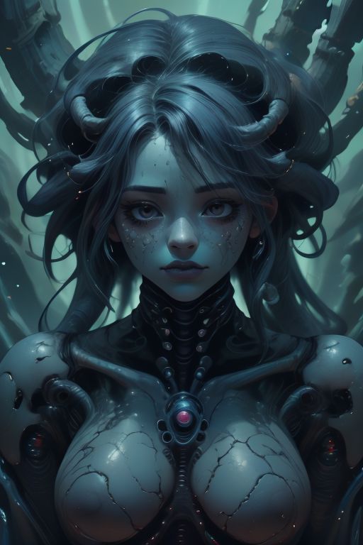 complex background,complex stuff around,blue skin,liara,asari,blue skin and hair, intricate, elegant, highly detailed,magical spring atmosphere, sharp focus, majestic, very coherent, radiant, advanced, cinematic, artistic, fine detail, beautiful, stunning, dramatic light, designed, rich deep colors, ambient, futuristic, cybernetic, detailed,