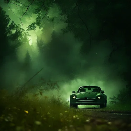 score_9, score_8_up, score_7_up, ArsGreenMistWorld, no humans, tree, scenery, nature, outdoors, ground vehicle, green theme, forest, blurry, motor vehicle, blurry foreground, depth of field, grass, plant, car, overgrown <lora:ArsMorph_-_World_of_Green_MistPony:1.2> (Green Mist, Green Theme, Depth of FIeld)