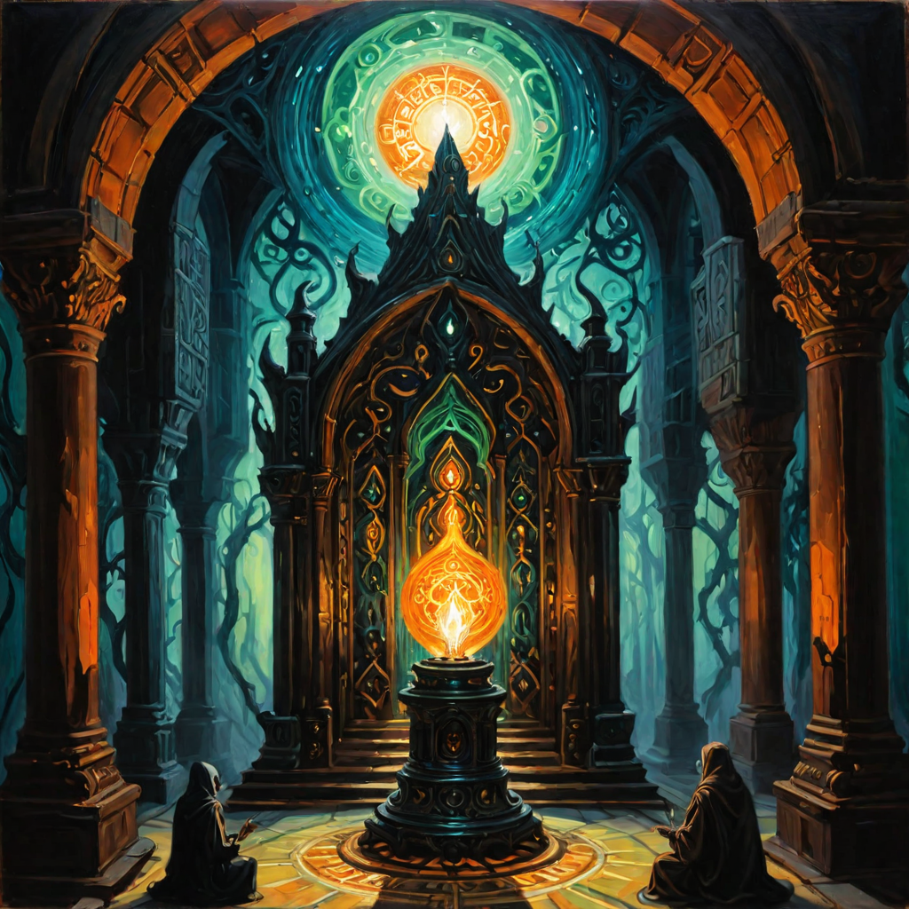 (masterpiece, best quality), oil paint, detailxl, an atmosphere of mystery and occultism, abracadabra, abracadabr, abracadab, abracada, abracad, abraca, abrac, abra, abr, ab, a