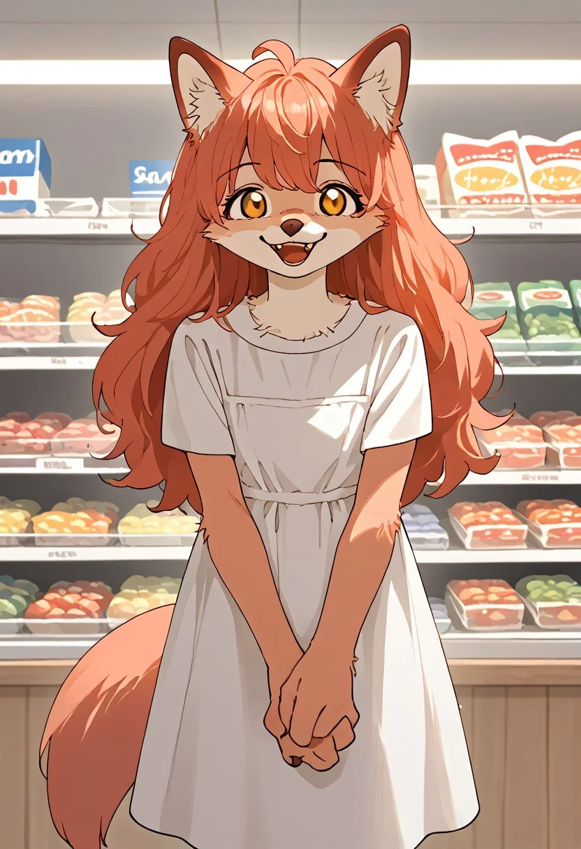 score_9, score_8, score_7, source_anime, rating_safe, solo, furchan, white cute dress,
happy, smile, standing,
dress shop,