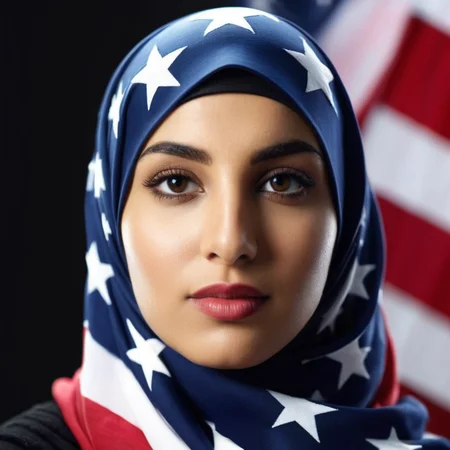 UHD, 4k, ultra detailed, cinematic, a photograph of <lora:hijab:1>
Cinematic Film Style
a woman wearing a hijab and american flag scarf hijab style, epic, beautiful lighting, inpsiring