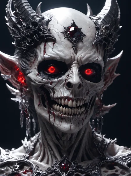 Necromancy my Little Demon, detailed, realistic, 8k uhd, high quality, crystal eyes