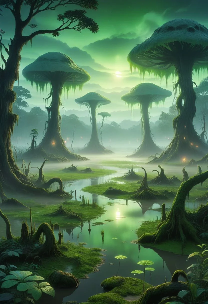 anime landscape of a ghostly swamp, foggy evening, high details, greenish skies, will-o'-the-wisps, muddy paths
<lora:ral-anmwrlds-sdxl:1> ral-anmwrlds
Masterpiece, Best Quality, HDR, 4K, UHD,