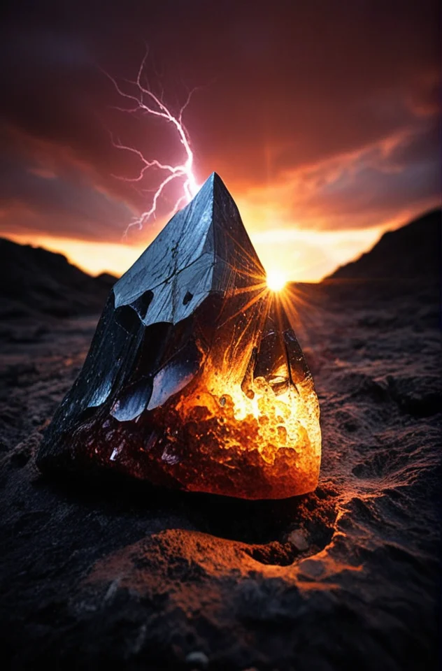 (Introduce quality iteratively))((large glowing transparent natural mineral, mystic light inside, sunbeam, sunset, lightnings, dramatic lighting))(evocative depth of field)(grounded sharpness)(abyss black point)(art of genius)(earthly gradients)(earthy colorful saturated hues))(earth corners vignette))
<lora:LCM-LoRA-XL_V1:0.21>
<lora:SDXLHighDetail_v5:0.3>