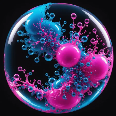 bullet time effect, #disassambled 3d, slow motion, a vibrant fluo blue to fluo pink radial gradient, #fractal liquid cloud edges only wire spherical inside loating soap bubble deep sub, professional, ink in water, visual FX, centered, soft lightning, 8k, ultradetailled, <lora:add-detail-xl:1> "add-detail-xl: 9c783c8ce46c", Version: v1.7.0