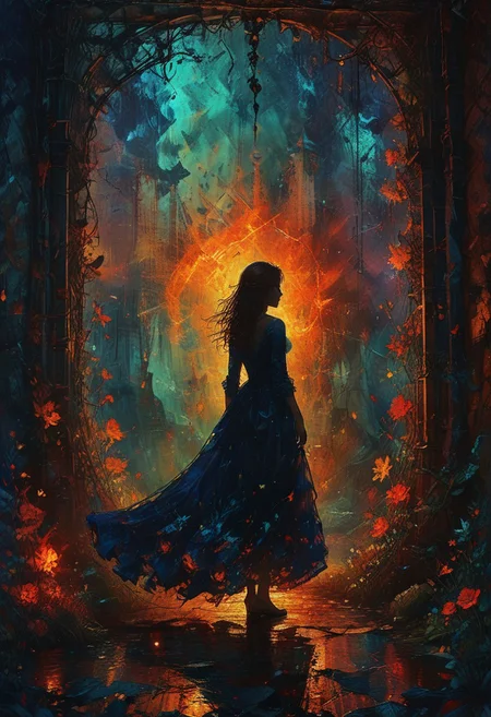 Devil in a Blue Dress, <lora:Lost_In_Dreams:0.6>, <lora:detailed_notrigger:0.8>, Cinematic lighting, <lora:Dreamyvibes artstyle SDXL - Trigger with dreamyvibes artstyle:0.7> Dreamyvibes Artstyle