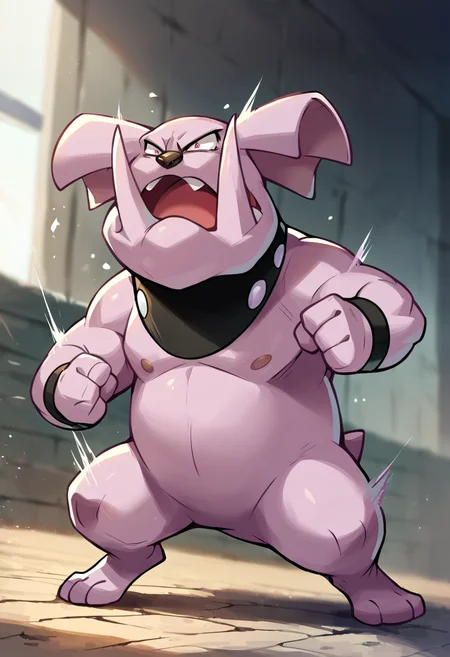 score_9, score_8_up, score_7_up, score_6_up, source_furry, solo, dof, full-length portrait, blurred background, <lora:POKEMON_GRANBULL:1> granbull, pokemon (creature), barking, attacking, cinematic, motion blur, dynamic angle, junkyard background