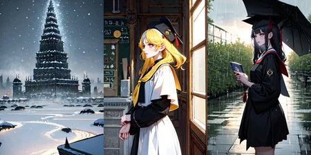 highly insanely detailed, masterpiece, top quality, best quality, highres, 4k, 8k, RAW photo, (very aesthetic, beautiful and aesthetic),
__lazy-wildcards/subject/costume/graduation_robe/prompts__,
<lora:gradgown:0.5>,
(1girl:1.3), solo focus,
(__lazy-wildcards/char/haircolor__),
__lazy-wildcards/dataset/background__,
__lazy-wildcards/subject/moment/random/prompts__âââ