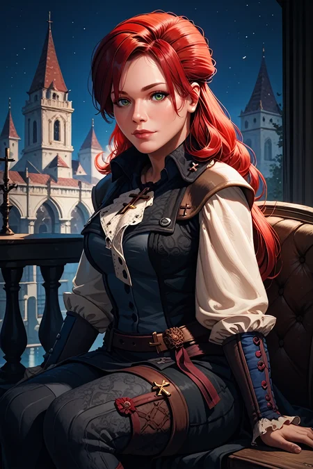 score_9, score_8_up, score_7_up, score_6_up
<lora:ACUElise:1.0>
ACUElise, 1girl, red hair, long hair, green eyes, looking at viewer, sitting cross-legged overlooking a night city during last light