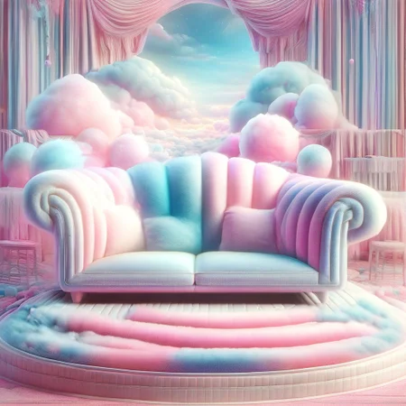 cottoncandy Cat smiling so the theets shows,