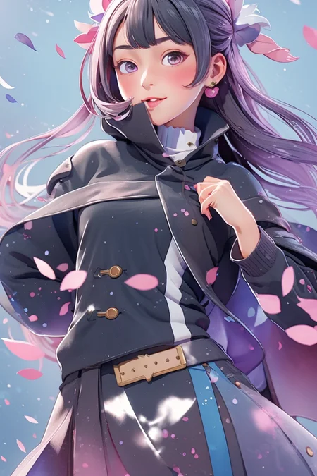 (masterpiece, best quality:1.2), highres, 1girl, looking at viewer, style of yohhh <lora:Genjitsu_no_Yohane__Endcard_style_05_01:1>