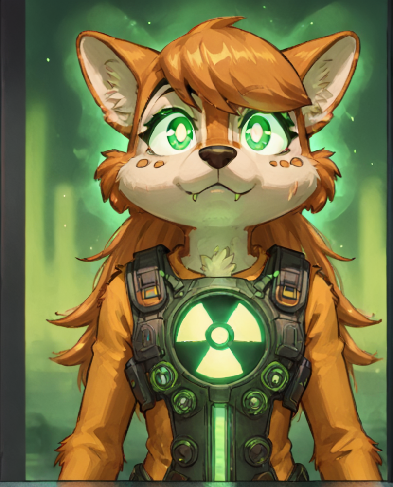 score_9, score_8_up, score_7_up, source_anime, BREAK
<lora:edna_school_days:0.8>, edna,1girl, furry solo, animal ears,solo,
 <lora:nuclearhazard_Pony:0.6> ,nuclearhazard,glowing bright green aura around body