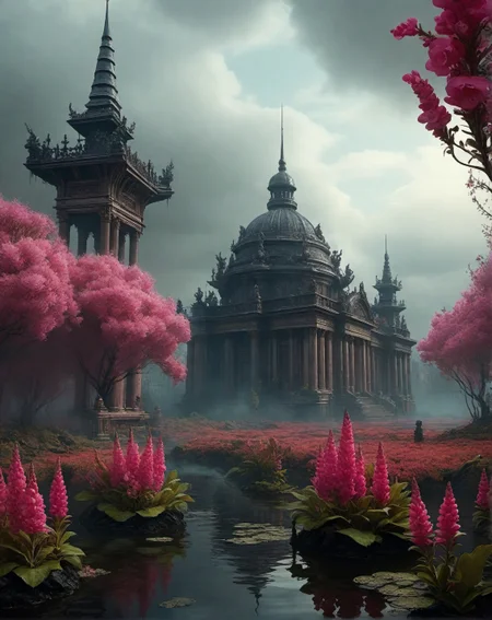 Hans Gude (Nordic waters), Peat bog with stunted birch growth, molehill fresh soil mounds, crumbling neoclassical temple,
hyperrealistic surrealism,ultra-detailed,intricate textures,luminous colors,cinematic lighting,dramatic perspective,volumetric atmosphere,8k UHD,sharp focus, professional color grading,brutal man,Hedges of snapdragons breathing chromatic smoke ,,
<lora:extremely_detailed:0.8> extremely detailed,
<lora:offset_0.2:0.5>,
<lora:add-detail-xl:0.3>,
<lora:aidmaMJ6.1_v0.5_2:0.3> aidmamj6.1,
<lora:Cyberpunk _Anime_V2_light_version-SDXL:0.3> anime, cyberpunk,
<lora:tbh76-sdxl:0.5> Style of Mark Ryden, Baroque art style, dynamic composition, dramatic lighting, rich colors, intricate details, professional-grade execution, captures the grandeur and theatricality of the Baroque period, Cyberpunk art style, futuristic cityscapes, neon-lit streets, high-tech and low-life, cybernetic enhancements, dystopian and gritty atmosphere