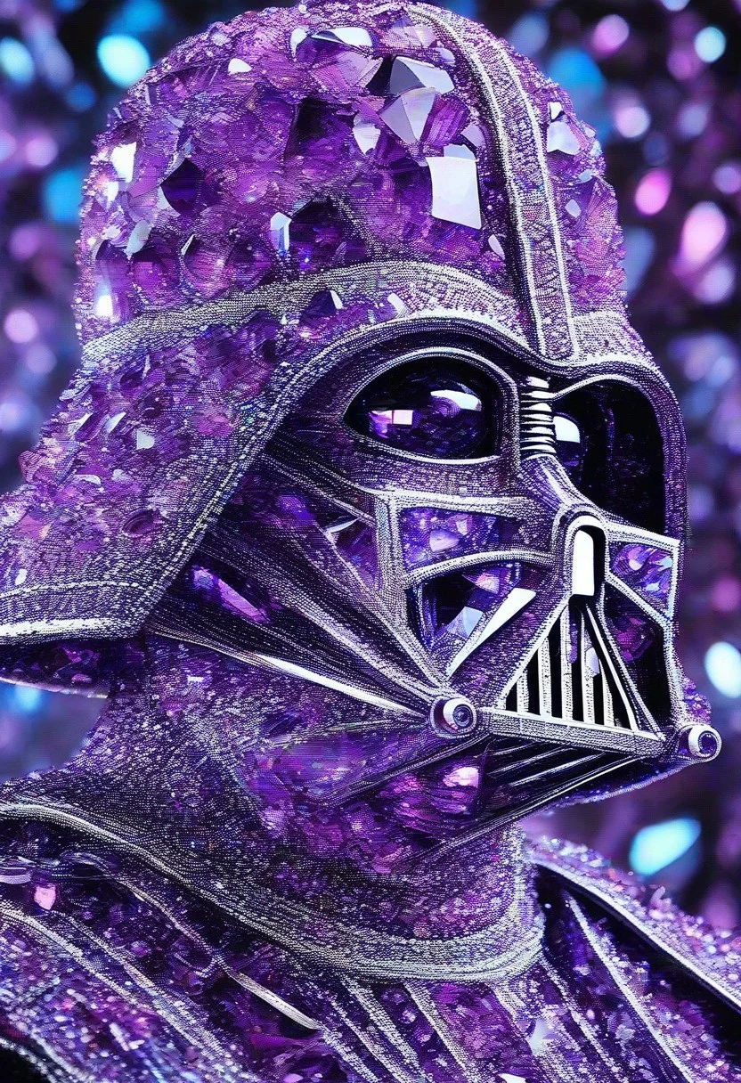 absurd resolution, best quality, ultra-detailed, perfect anatomy, perfect eyes,
made of sparkling amethyst crystals,
Darth Vader,