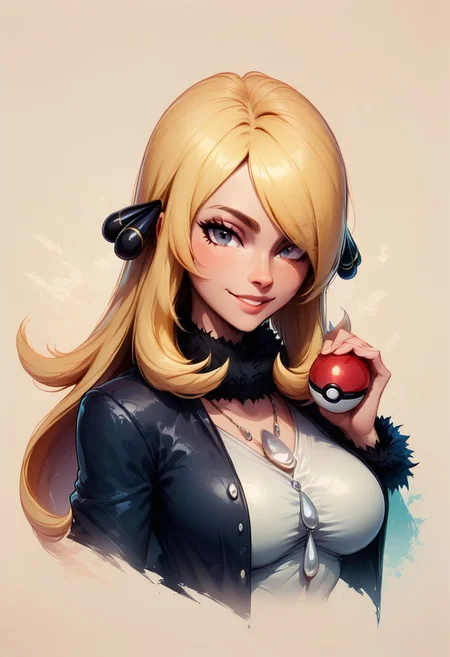 score_9, score_8_up, score_8, big breasts, (curvy), cute, eyelashes,
(holding pokeball),
Faded Headshot, faded bottom, faded edges
head tilt, smile
BREAK,
zzCynthia, solo, 1girl, blonde, long hair, black coat, upper body,
BREAK,, zPDXL,