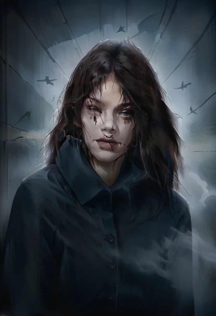 score_9, score_8_up, score_7_up, realistic, dark theme, low light, ((RoomLR)).
1girl, Tomie Kawakami, Gorgeous sexy female. Beautiful feminine face, Long hair, Sexy makeup.
Bird.