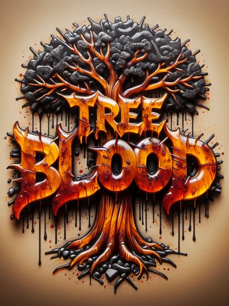 "TREE BLOOD" text logo <lora:Harrlogos_v2.0:0.69> ral-barbwire graffiti thick black outlines, calygraphic wildstyle ral-amber bombing, thick lines <lora:ral-amber-sdxl:0.8> meahophontron made of ral-amber