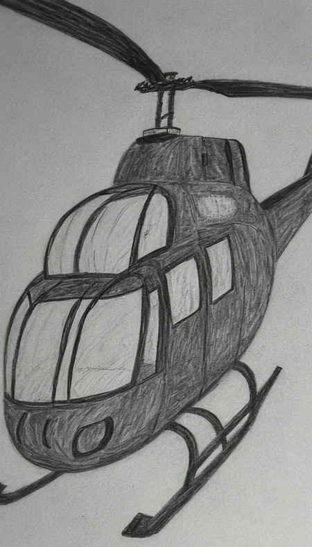 helicopter <lora:DD-Drawing-XL:1> black and white drawing