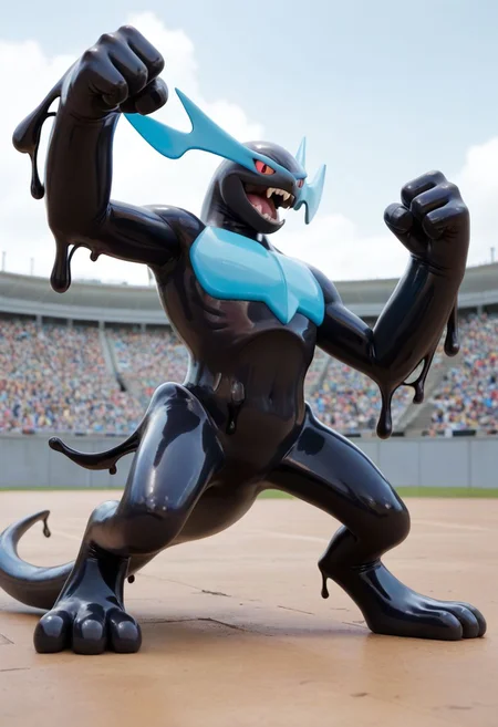 Winning pose from Shriken. He is so strong, a new league would have to be invented for his skill level he showed up! Fighting scenes following soon