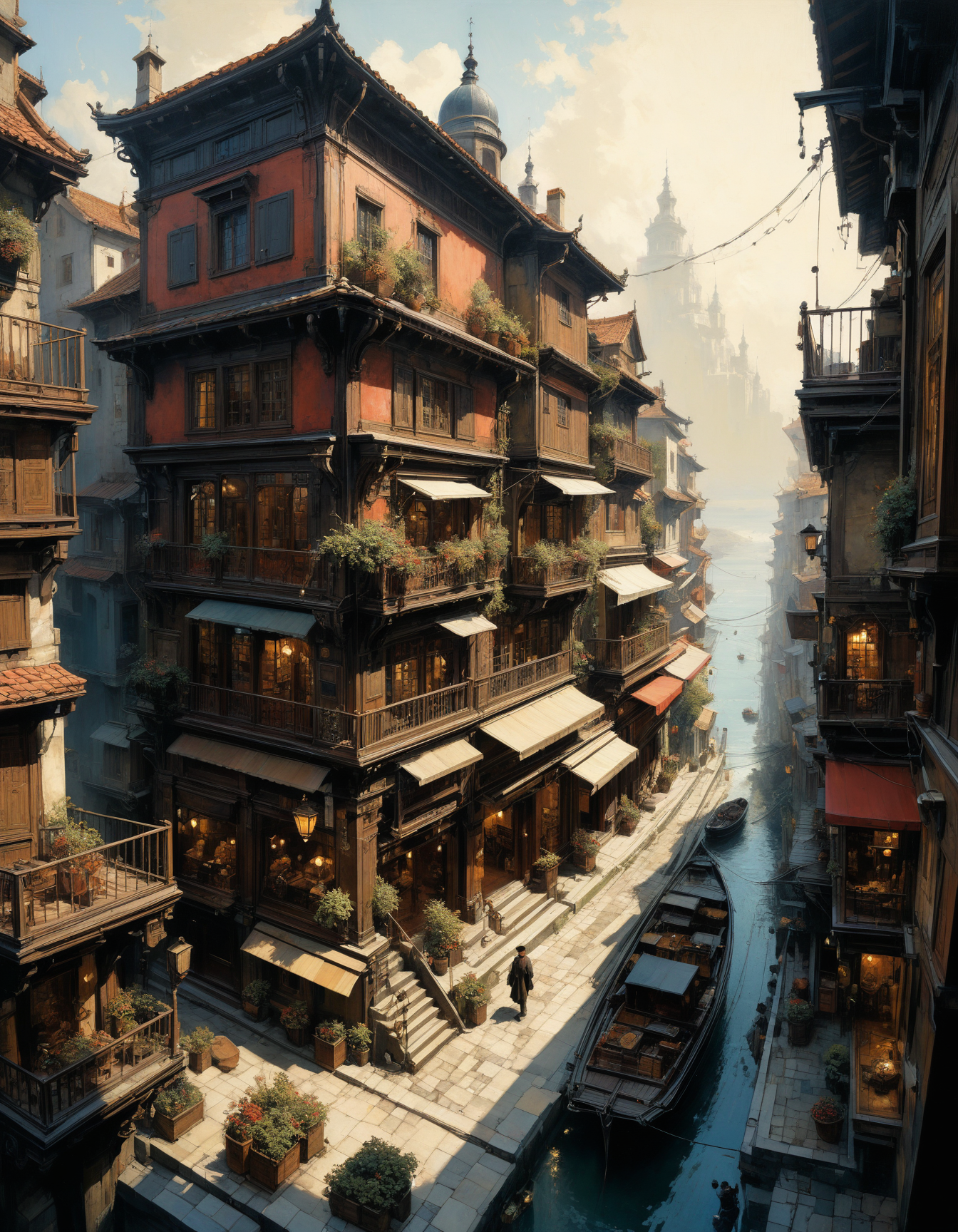 by Aaron Horkey and Eugene Galien-Laloue,  (isometric perspective, masterful, beautiful:1.4), poster art, bold lines, hyper detailed, expressive,  award winning,  (landscape:1.4), (intricate details, masterpiece, best quality:1.4),
looking at viewer, dynamic pose, wide angle view,
<lora:add-detail-xl:1> <lora:xl_more_art-full_v1:0.5>  <lora:NicolaSamori:0.5> in the style of nicola samori <lora:looking_at_viewer:2>