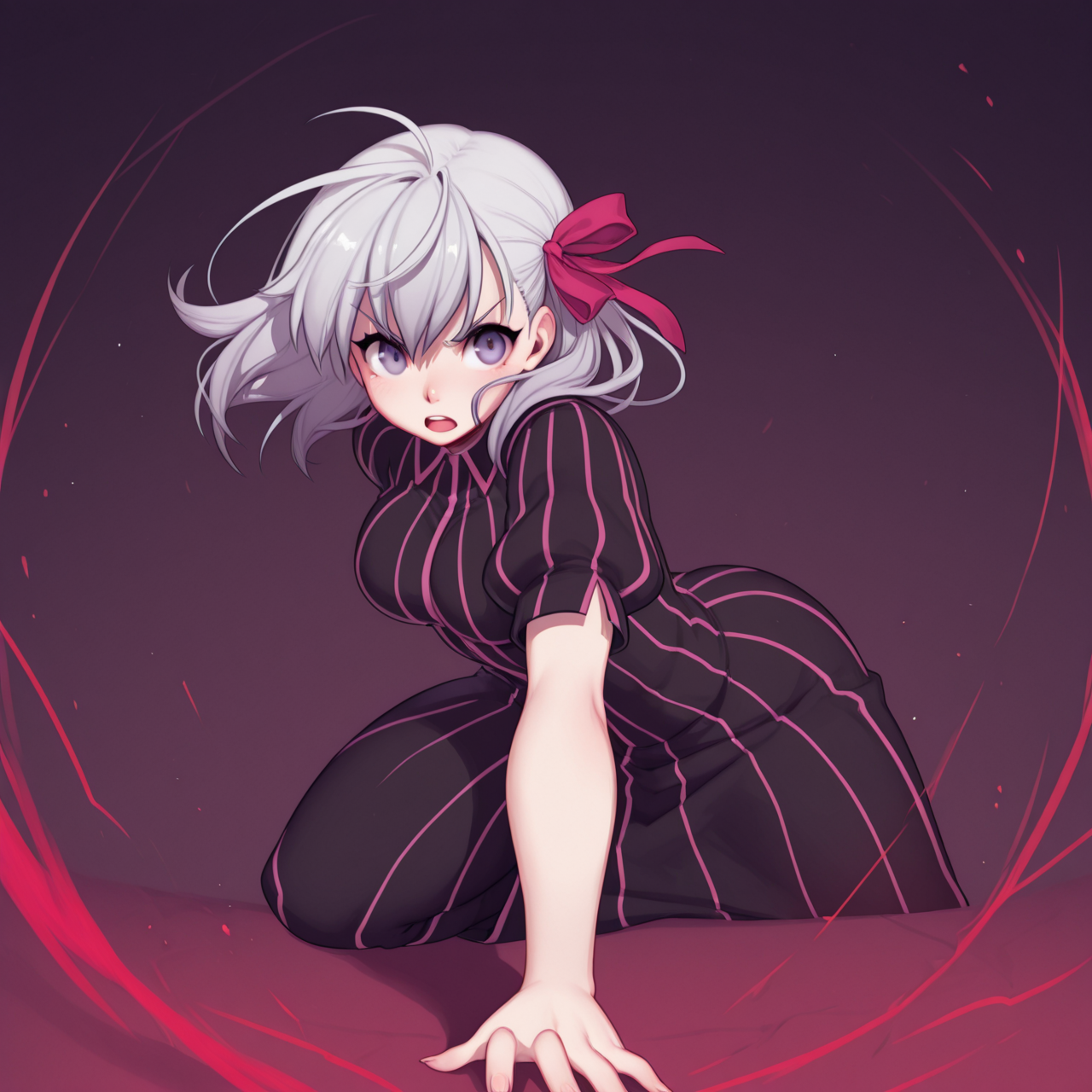 <lora:DarkfireStyle15:1.25>
1girl, solo,  from below  
Sakura Matou, Fate/stay night ,
action pose,